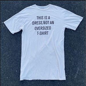 Cream Oversized T shirt dress